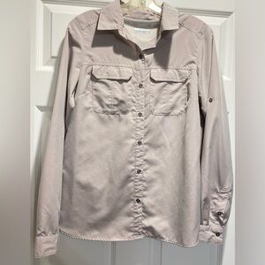 Columbia light purple Omni-Shade Sun Protection Shirt button up long sleeve